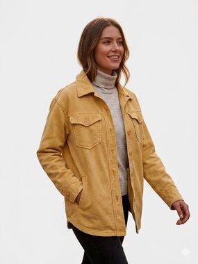 bagatelle Mustard Utility Jacket with Chest Pockets